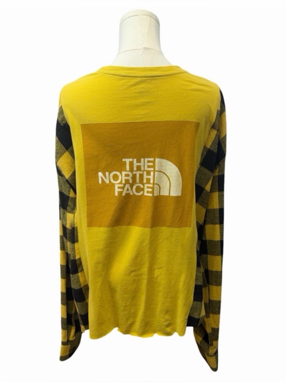 The North Face upcycled custom flannel shirt / tshirt combination graphic tee